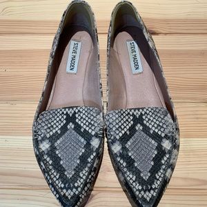 Steve Madden Feather Natural Exotic flats